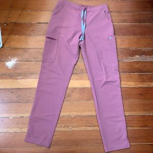 FIGS Yola Skinny Scrub Pants - Mauve